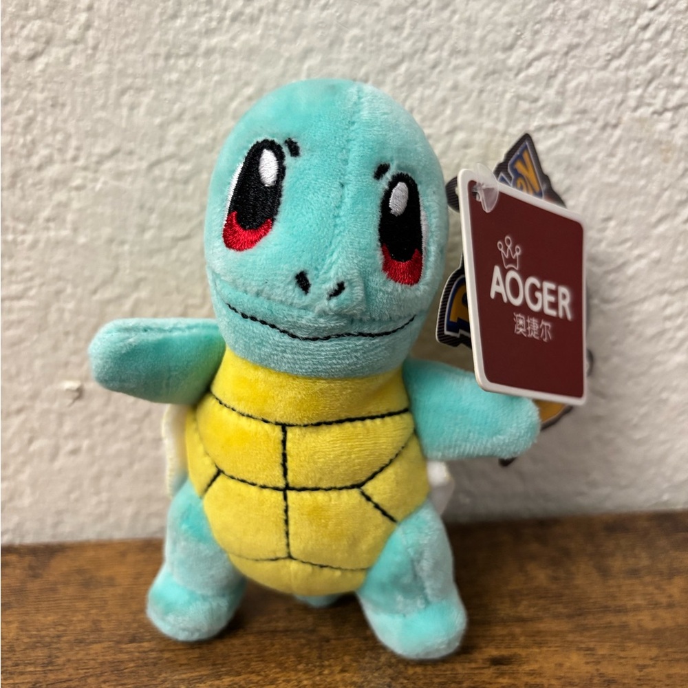 1997 POKEMON AOGER SQUIRTLE 7" PLUSH STUFFED ANIMAL TOY - NEW WITH TAGS